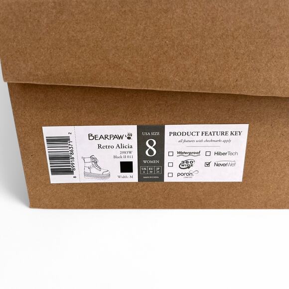 Bearpaw Retro Alicia Boots Black with Rainbow Platform Women's 8 M - Picture 13 of 15